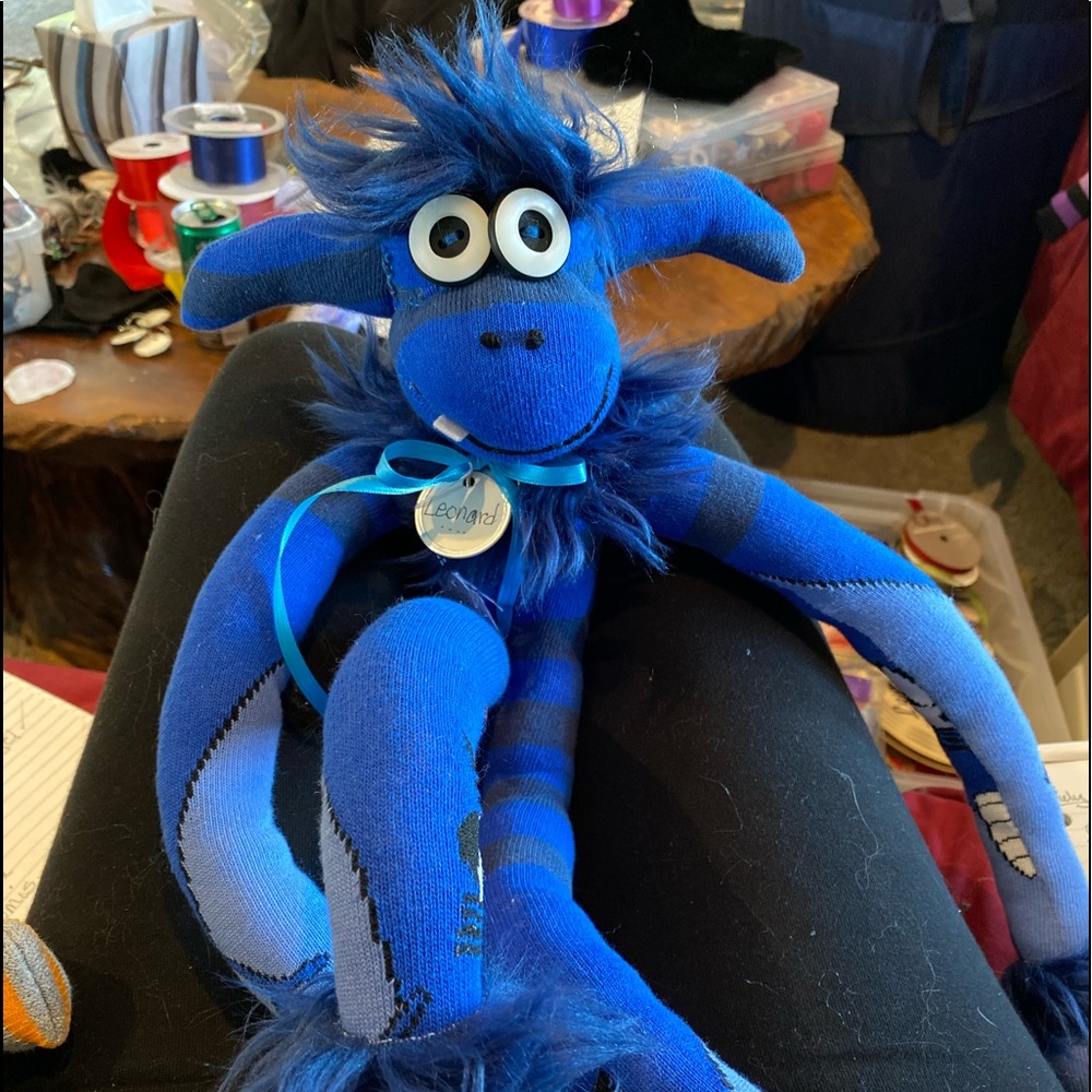 One of a kind adorable sock monkeys. We even take special orders